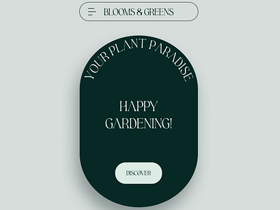 Blooms and Greens - University Project website - mobile flower shop flowers green mobile ui