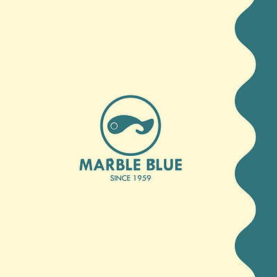 Marble Blue- Branding brand branding carousel design fish graphic design logo media menu social media