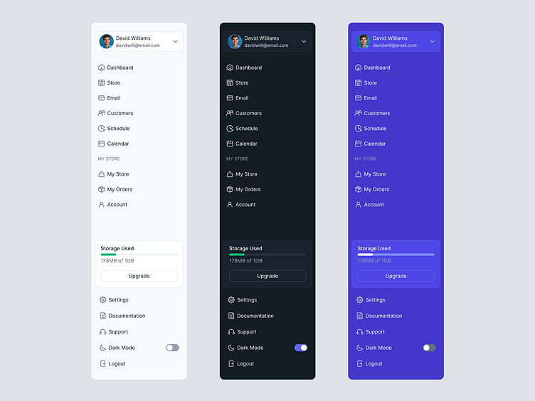 Side Navigation menu UI by Beyond UI on Dribbble