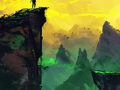 Vantage Point 2d fantasy art graphic design illustration