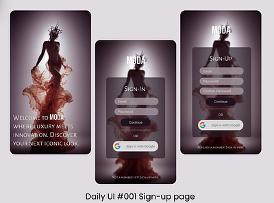 Sign-up page (Daily UI #001) app app design branding daily ui graphic design ui ui component ux