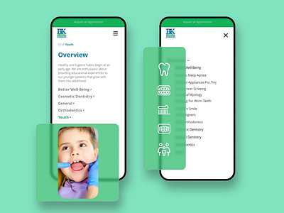 UI/UX Development for Dental Office brand identity branding creative design design graphic design ui ux web design web development website design