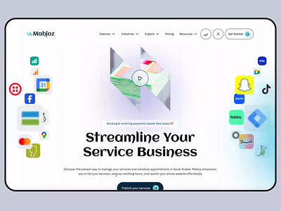 Mahjoz - services Management (Home) appointment scheduling design business management tool business scheduling tool client interaction design dashboard design mahjoz platform design mahjoz ui design mahjoz ux design online presence platform payment integration design professional dashboard ui saas uiux saudi arabia tech design seamless ux design service booking system service listing design service management platform user experience design user interface design web app design