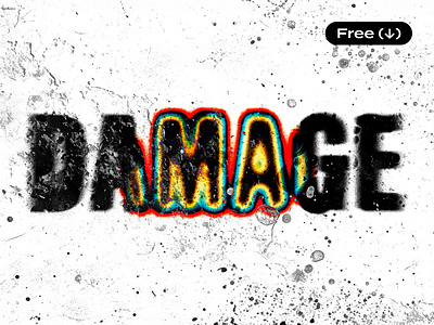Damage Distortion Text Effect acid ash damaged deformation distortion download effect free freebie heat photoshop pixelbuddha psd template text