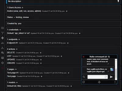 Targets". Api-X page screenshot. dark