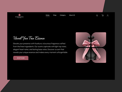 Perfume E-Commerce Website landing page perfume landing page ui website