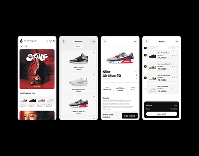 NIKE App UI - Redesign branding graphic design modern nike ui uiux ux