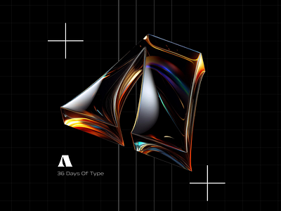 "A" 36 Days Of Type 3d design firefly illustrator photoshop typography