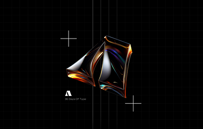 "A" 36 Days Of Type 3d design firefly illustrator photoshop typography