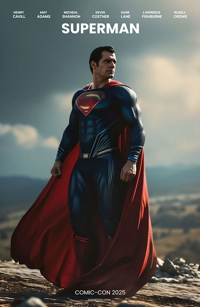 Superman Movie Poster branding design graphic design illustration ui