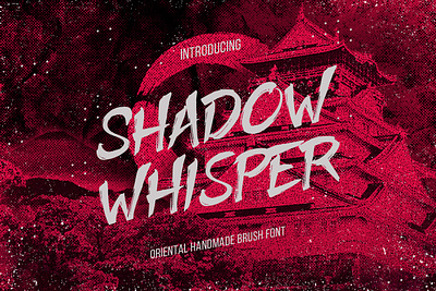 Shadow Whisper - Japan Brush Font brush font calligraphy cursive font free download japanese ninja samurai typeface typography