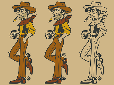 Poco's Beer, Wine, and Liquor Mascot (Full Torso) arkansas branding cowboy cowpoke flat hunter oden illustration liquor mascot vintage