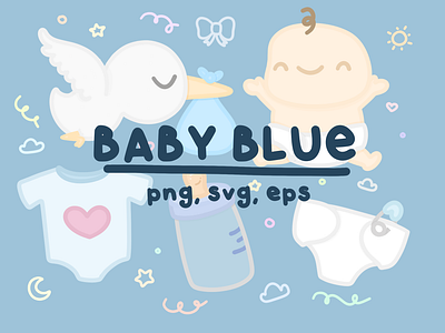 Baby Blue Illustrations