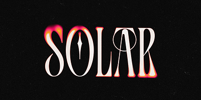 Solar black branding burn cream design gradient logo minimal modern red serif simple unique wordmark