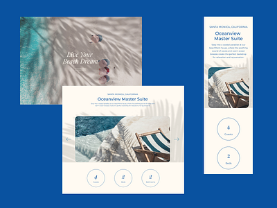 Beach Vibes | Direct Booking Series beach booking desktp landing page mobile rent responsive short term rental tablet ui vibes