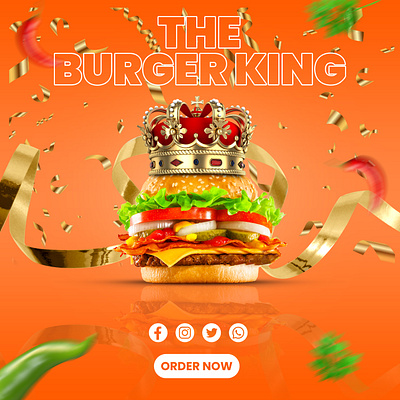 Eye-Catching Burger Graphic Design for Instagram branding burger designs food graphic design instagram social media social media post