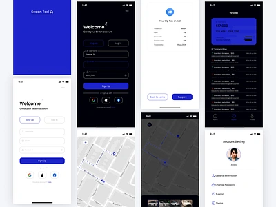 Application - Sedan Taxi app appdesign taxiui ui uidesign