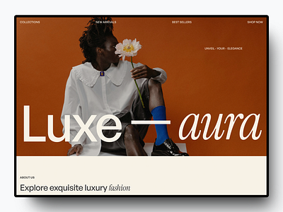 Luxe aura - Online Fashion Store branding design fashion graphic design landing page modern online shopify store ui web design website