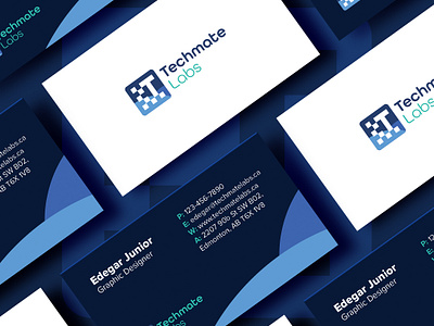 Techmate Labs branding business cards design graphic design