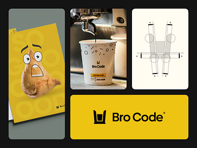 Bro Code - Coffee Cafe Brand Identity brand identity brotherhood logo cafe brand identity cafe shop design coffee cup mockup coffee cup mockups graphic design grid logo design menu design urban cafe brand identity visual identity for cafe