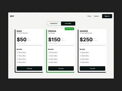 KNOW THE NATURE /// PRICES artdirection concept design digitaldesign experiment landingpage layout table ui uidesign uiux visualdesign