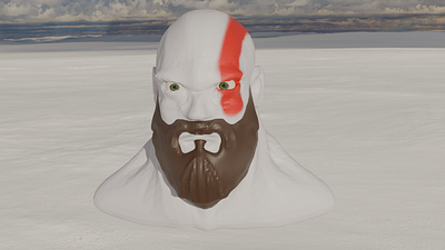 Kratos Blender Face Sculpt Idea 3d