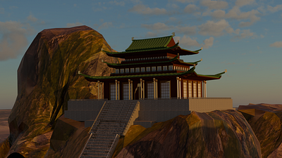 Blender Jade Palace 3D Model Idea 3d