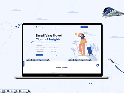 Revamping Travel Claims: Hero Section for iPurvey adobexd creative design designing designinspiration figma herosection prototype travelclaims ui uidesign uiux uiuxdesign userexperience uxdesign webdesign webdesigninspiration website