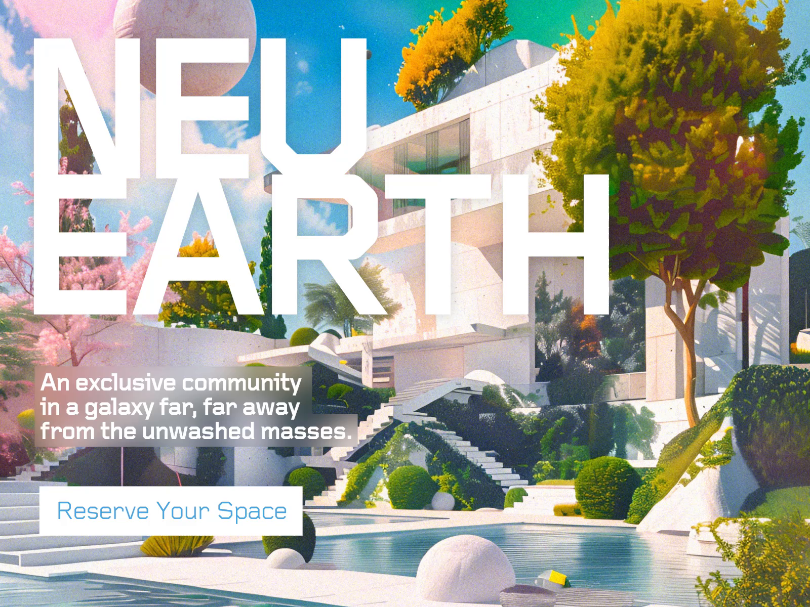 NeuEarth Community Futuristic Landing Page WIP