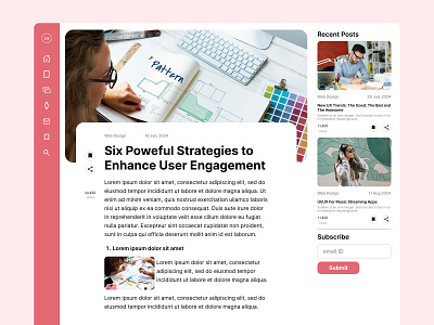 Blog Post Design design ui ux