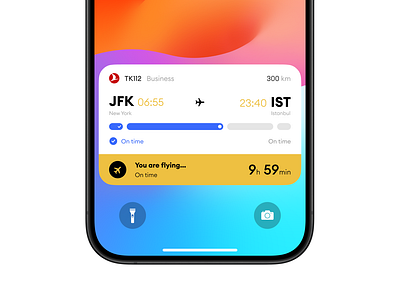 ✈️ Flight Widget flight flights ios ios widget mobile app plane ui web design widget widgets