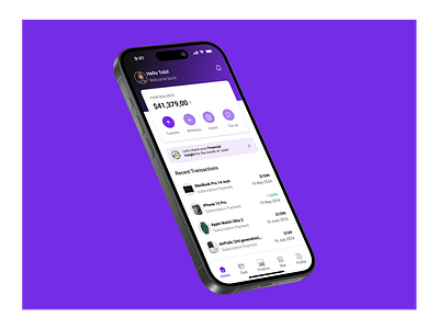 The Home Page of the fintech app branding design figma fintech graphic design illustration logo ui ui design vector web design