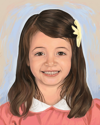 Digital Portrait of Millie adobe art digital art digital illustration digital portrait illustration photoshop portrait realism wacom