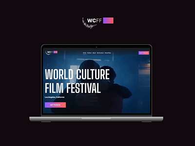 World Culture Film Festival 2024 animation branding cinematic film festival graphic design logo motion graphics typography ui user interface ux web design website