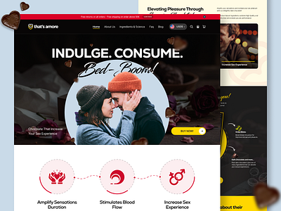 That's Amore Website Re-design business chocolate figma footer header illustrator landing page mobile app photoshop saas web design website