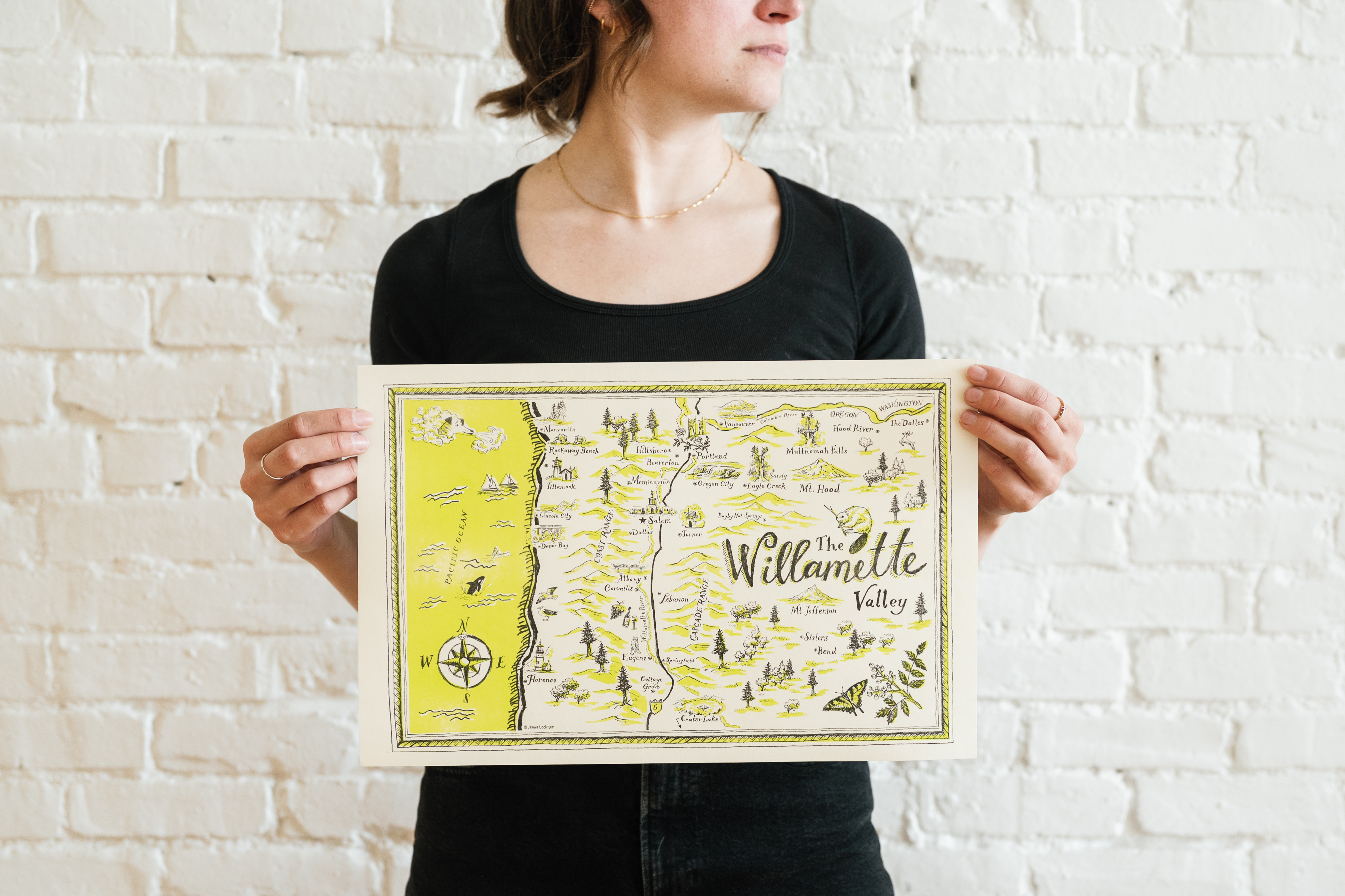 Willamette Valley Map Risograph botanical risograph illustration diy educational illustration endpaper illustration hand lettered home horticulture illustration lodge map illustration map book illustration oregon illustrator oregon native plants oregon risograph pacific northwest illustrator portland illustrator portland illustrator for hire risograph illustration traditional materials vintage map illustration vintage travel map illustration willamette valley illustration