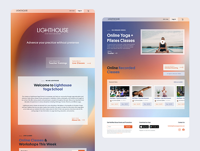Yoga Studio | Online Classes classes design ui ux web website yoga