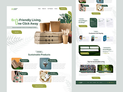 GreenWagon Sustainability Products branding design figma graphic design illustration landing page ui uidesign uxui website