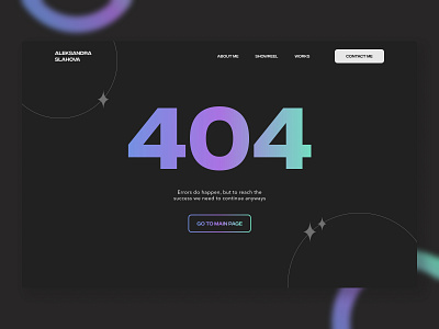 404 page concept 404 404page design figma figmadesign graphic landing trend ui ux uxui web design webdesign