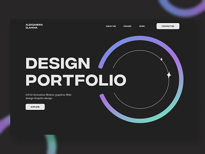 Portfolio web design concept branding design figma graphic design logo portfolio portfoliopage ui ux uxui uxuidesign web webdesign