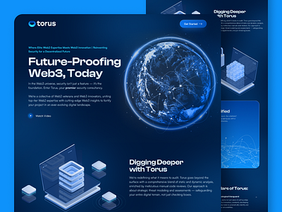 Torus Website Re-design figma footer header homepage illustrator landing page photoshop ui web design website