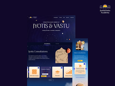 JyotisVastu Academy Website astrology branding design graphic design non profit ui uiux design user interface ux website