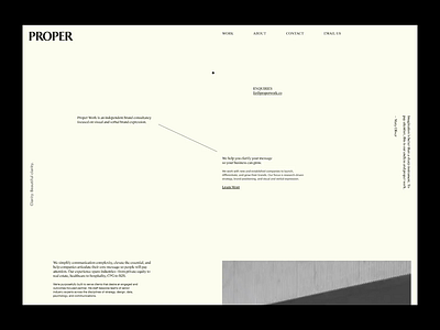 Proper Work Website Design and UI branding design desktop figma graphic design motion graphics typography ui web website