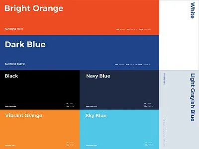 CLARIOS - Brand Color Palette blue brand brand guideline brand identity brand style branding color color palette color scheme colour design logo logo design orange primary color
