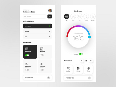 Smart Home Mobile App branding design figma graphic design illustration landing page martproducts smarthome ui uidesign uxui website