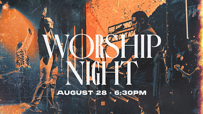 Worship Night branding christian church churchgraphics design faith god graphic design singing texture worship