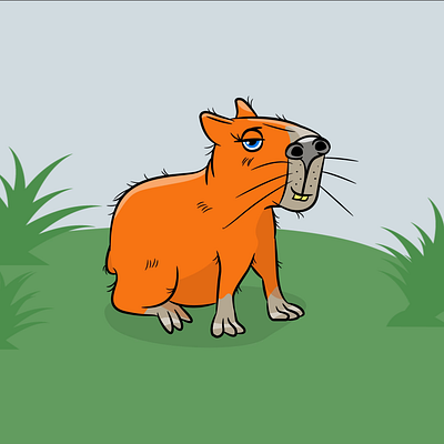 Capybara after effects animal animation argentina capybara carpincho cute draw fan freelance freelancer gif illustration illustrator motion design