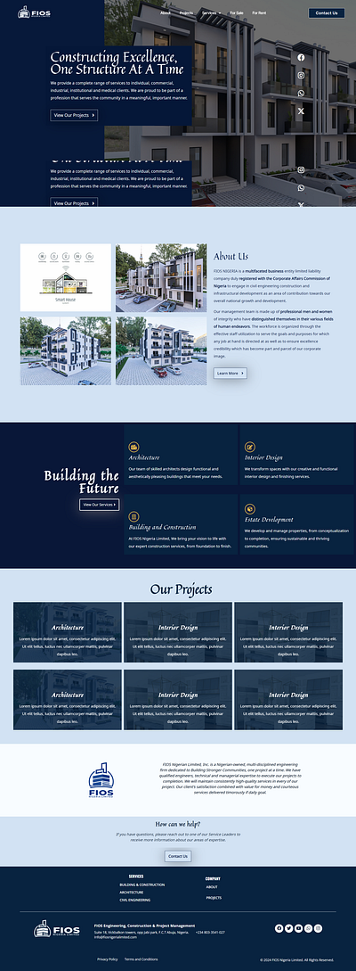 Construction Website design elementor website wordpress