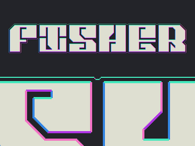 Custom pixel typography futuristic title title design typographic typography