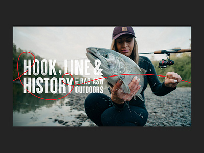 Hook, Line & History — tv show branding animation branding design fishing graphic design illustration logo outdoor show tv typography